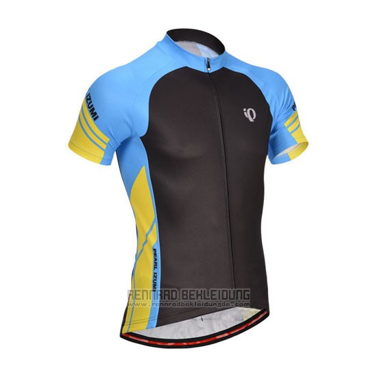 2014 Fahrradbekleidung Pearl Izumi Shwarz und Blau Trikot Kurzarm und Tragerhose - zum Schließen ins Bild klicken